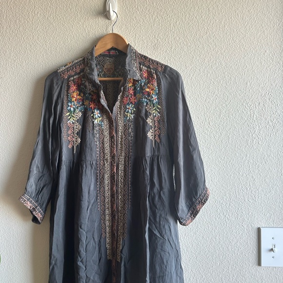 Johnny Was Embroidered Button Down Dress - Picture 4 of 16
